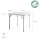 Mesa Plegable Cuadrada HDPE Multifuncional, Portatil, Resistente,Multiusos 86x86x74 cm. Color Blanco