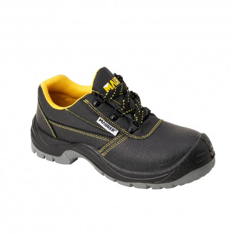 Zapato Bajo Seguridad Maurer S3 Modelo Capua Antideslizante Con Suela y Puntera Antiperación y Resistencia A Hidrocarburos Nº 46