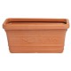 Saturnia Macetero Resina Rectangular, Color Terracota, Resistente, Ideal Exterior, 60x33cm.