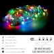 Luces Navidad Luz Multicolor 80 Microled a Pilas Con Mando. Uso Interno / Externo Protección IP44. 3 Baterias AA