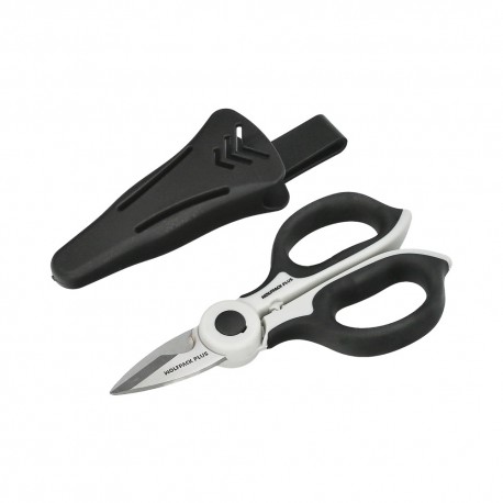 Tijeras Electricista 155 mm. Mango TPR Plus No tension. Con Funda Hojas Acero Inoxidable, Tijeras Cortar Cable, Pelacables