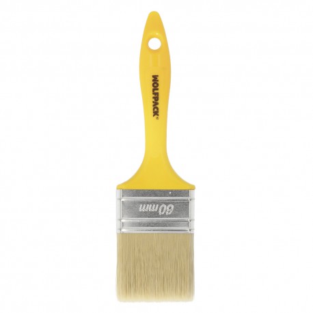 Paletina Profesional Cerda Blanca Ancho 60 mm. Cerdas Naturales Mango Plastico Ergonomico, Brocha Pintor, Pincel Pintura