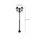Farol Jardin Con Columna 3 Faroles 2m.