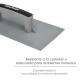 Talocha Plastico 35 x 15 Cm. Base almenada Gris
