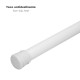 Barra Para  Cortina Ducha Extensible Aluminio Blanco 125 a 220 cm.