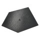 Talocha Plastico Punta Mango Madera 27 x 18 cm. Negro Con Alveolos.
