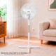 Ventilador Pie Blanco 45 Watt  - 1,2 Metro Alto.