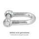 Grillete Recto Galvanizado 20 mm. 3/4" Uso Domestico