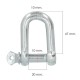 Grillete Recto Galvanizado 10 mm. 3/8" Uso Domestico