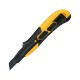 Cutter 18 Mm. Con 2 Hojas Acero Sk5 Boton Autoretractil Hoja Pavonada Negra
