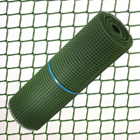 Malla Cuadrada Plastico 0,5 cm. x 1 metro. Verde Rollo 25 metros