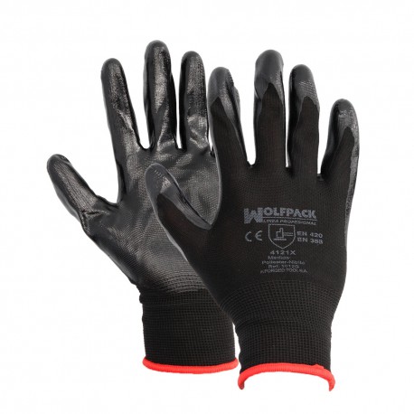 Guantes Nitrilo / Poliester Impregnado 9" (Par)